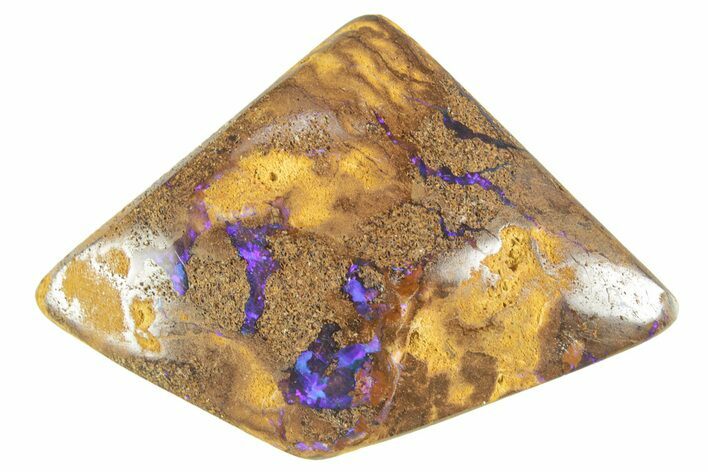 Colorful Polished Boulder Opal Specimen - Queensland, Australia #381767